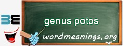 WordMeaning blackboard for genus potos